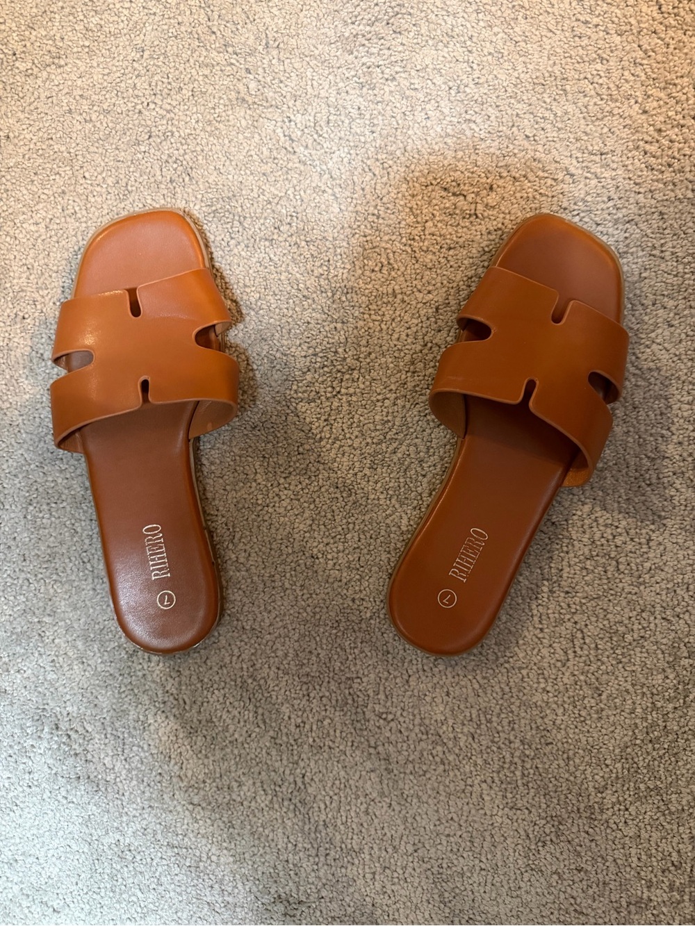 Rivetto Women’s Cognac Slide Sandals